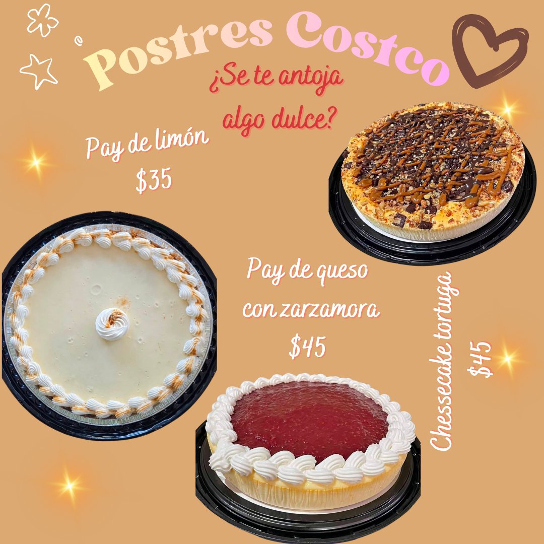 Postres Costco por rebanada ✨