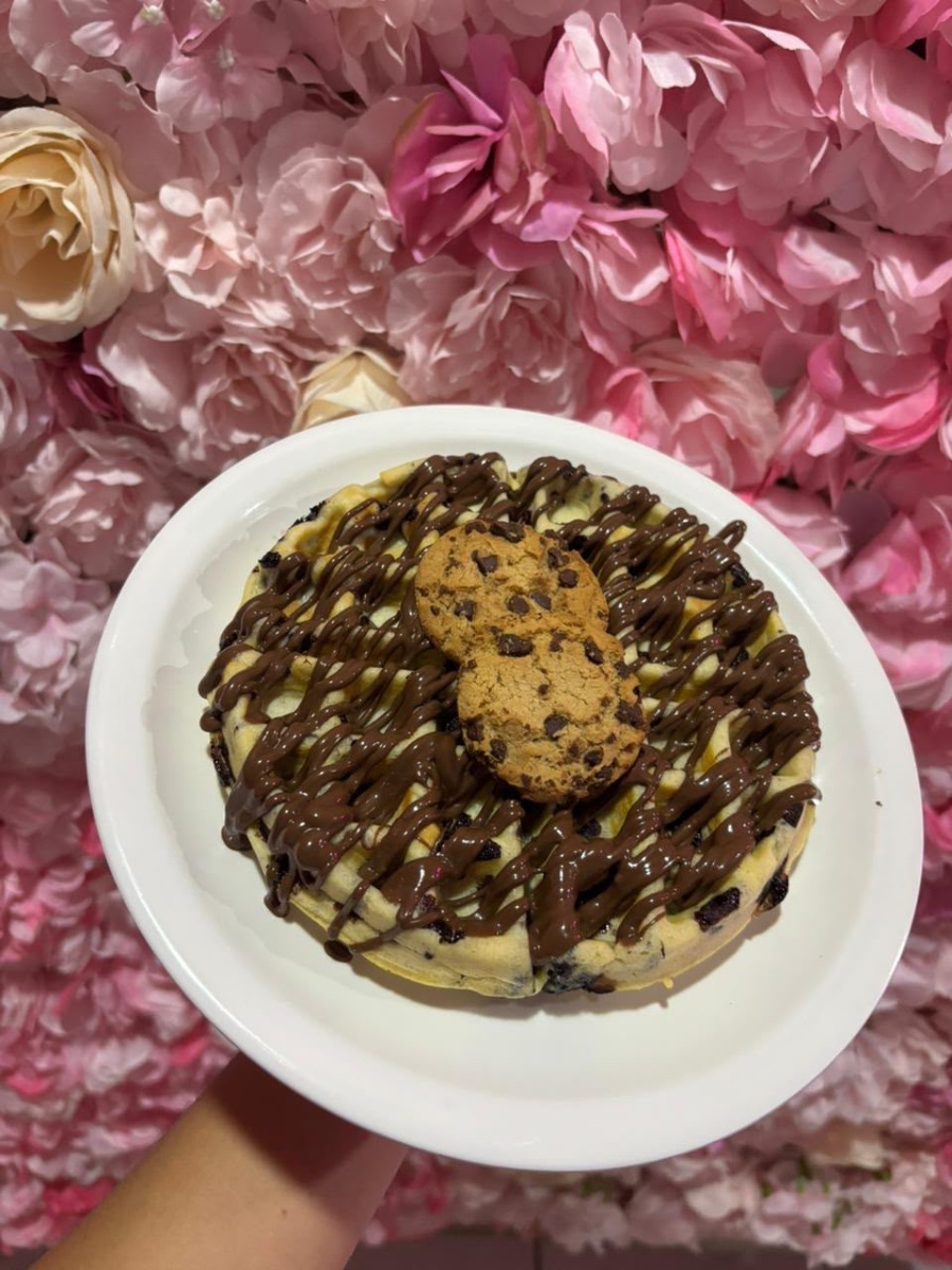 Waffle de chispas de chocolate