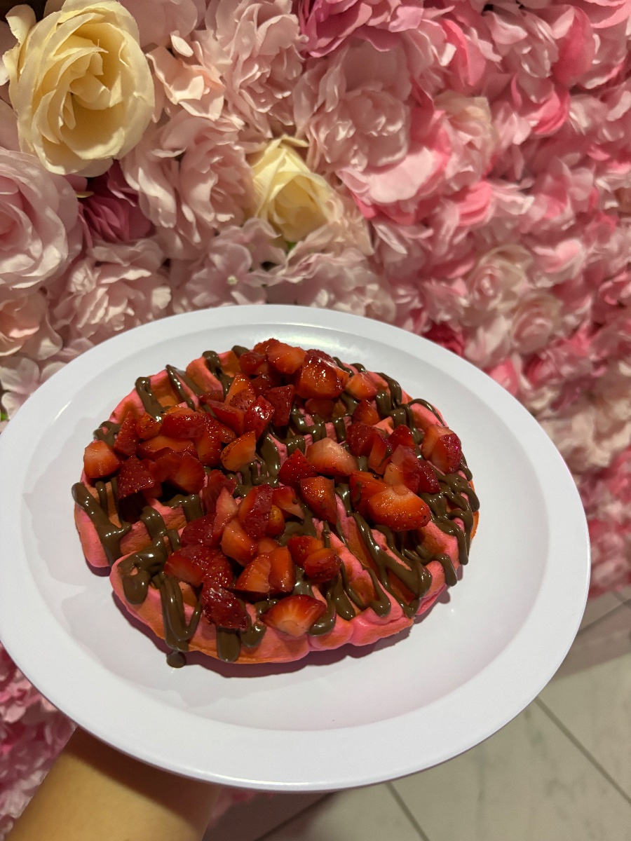 Waffle con fruta